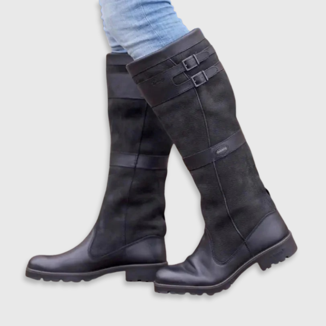 Brianna™ | Weather-Ready Buckle Knee-High Boots