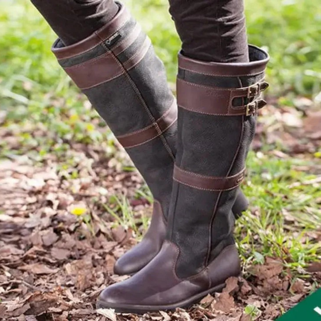 Brianna™ | Weather-Ready Buckle Knee-High Boots