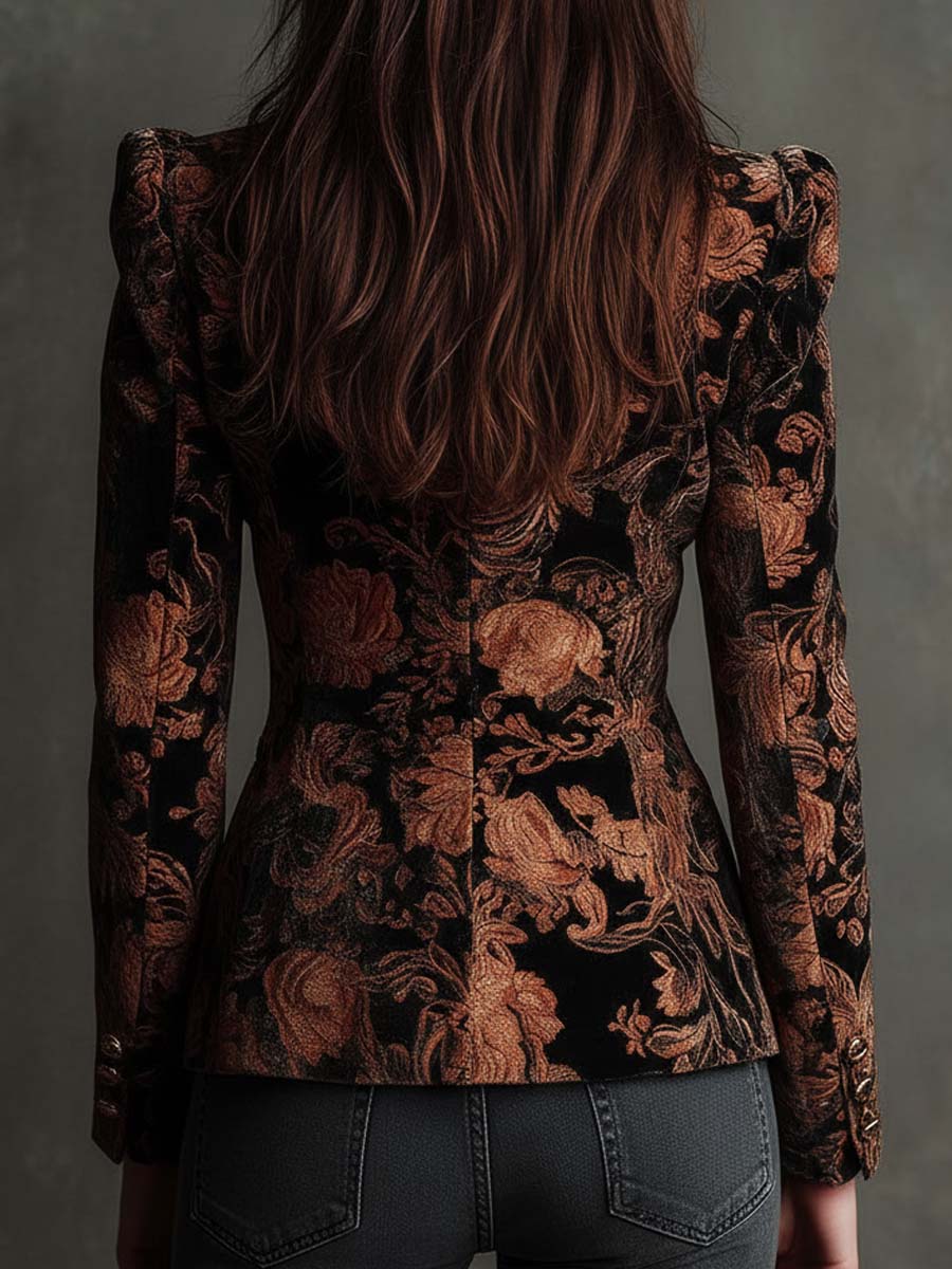 Dakota™ | Baroque Bronze Floral Tailored Blazer