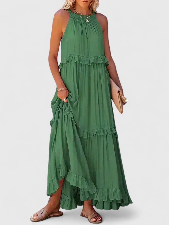 Genevieve™ | Flowing Ruffle Maxi Dress