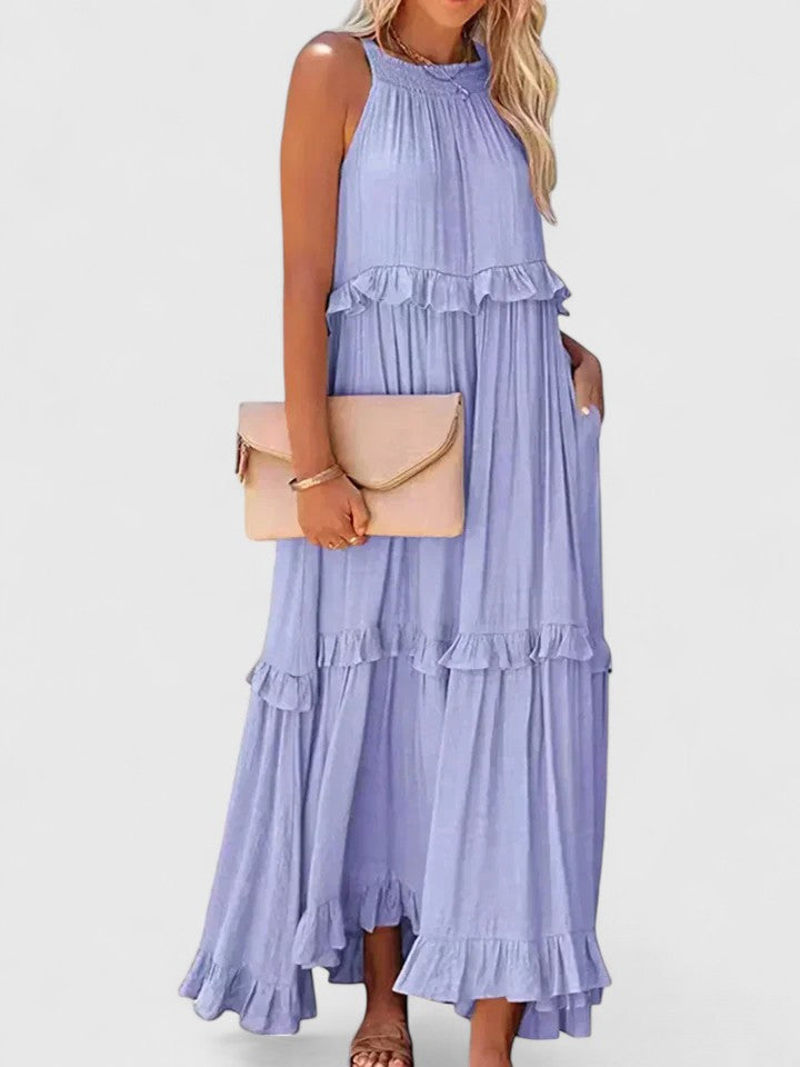 Genevieve™ | Flowing Ruffle Maxi Dress