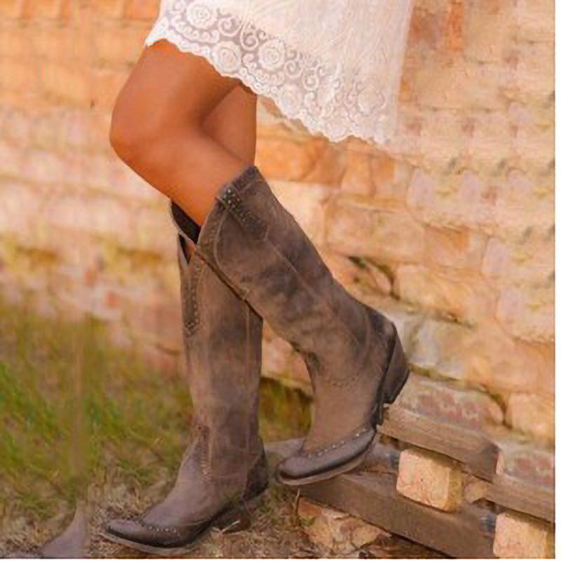 Evelyn™ | Minimalist Western Knee-High Boots