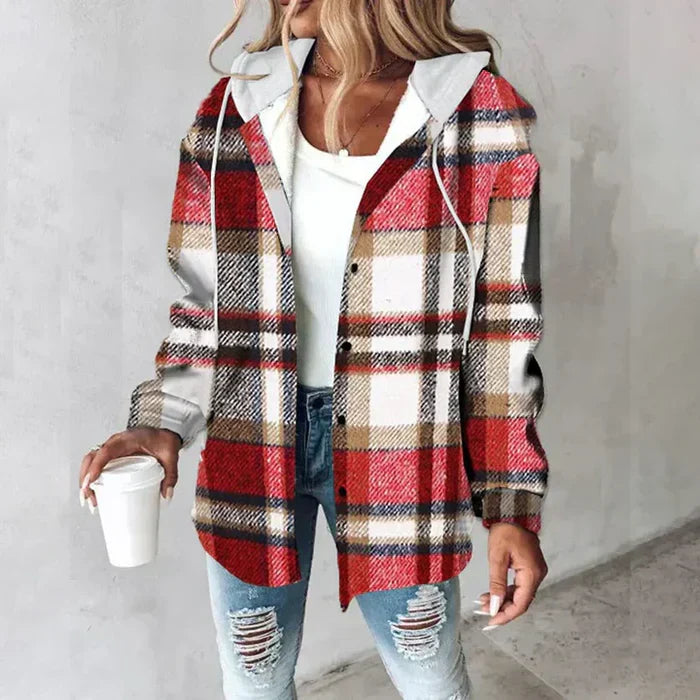Martina™ | Cozy Plaid Hooded Everyday Jacket