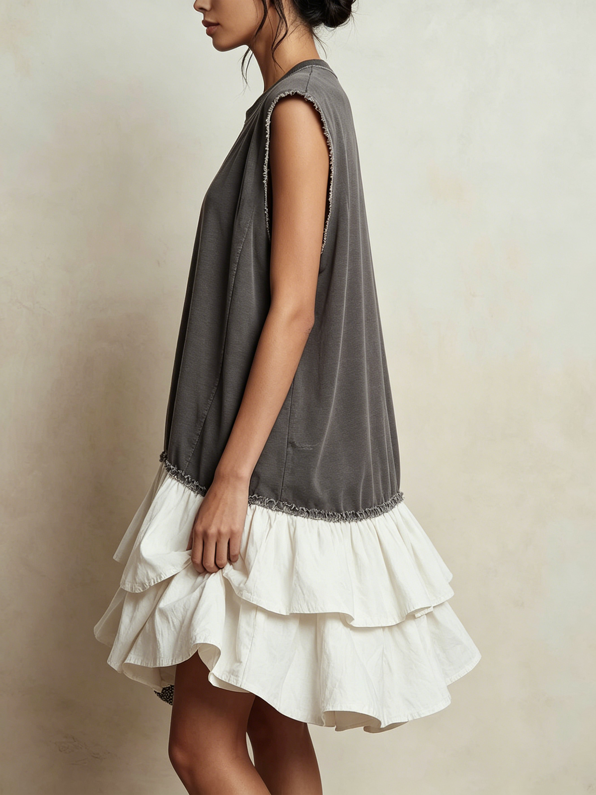 Ilara™ | Color-Block Ruffle Hem Vacation Dress