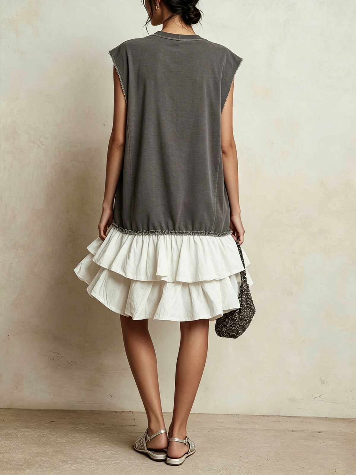 Ilara™ | Color-Block Ruffle Hem Vacation Dress