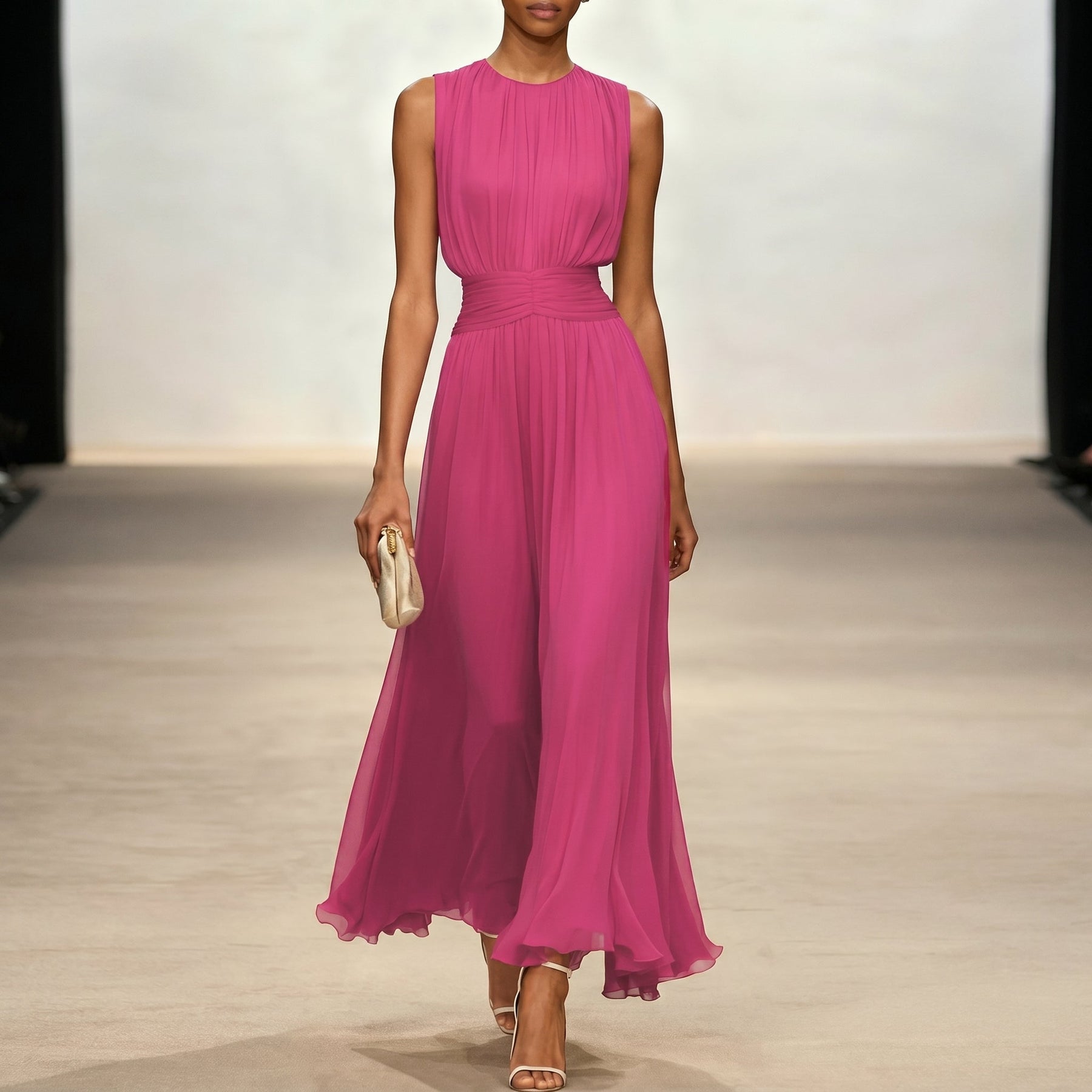 Lisandra™ | Graceful Sleeveless Occasion Dress