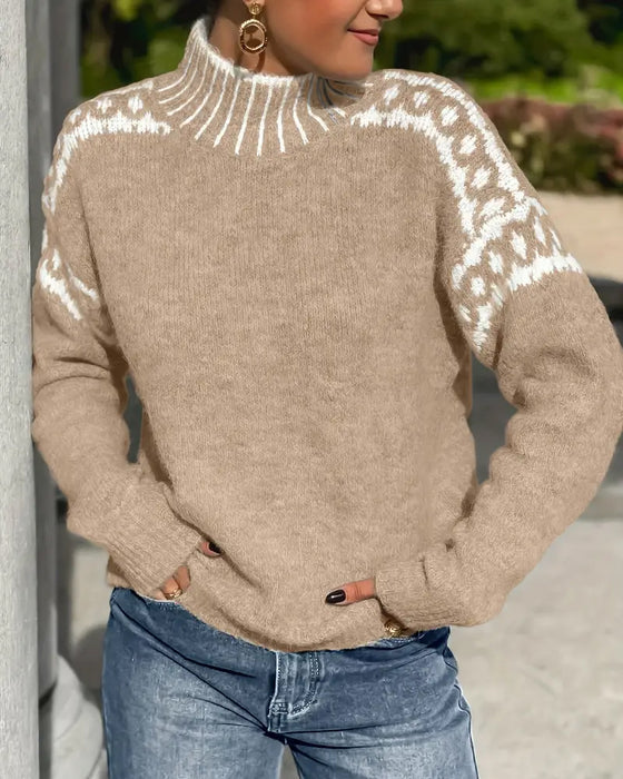 Liesel™ | Scandinavian High-Neck Wool-Blend Sweater