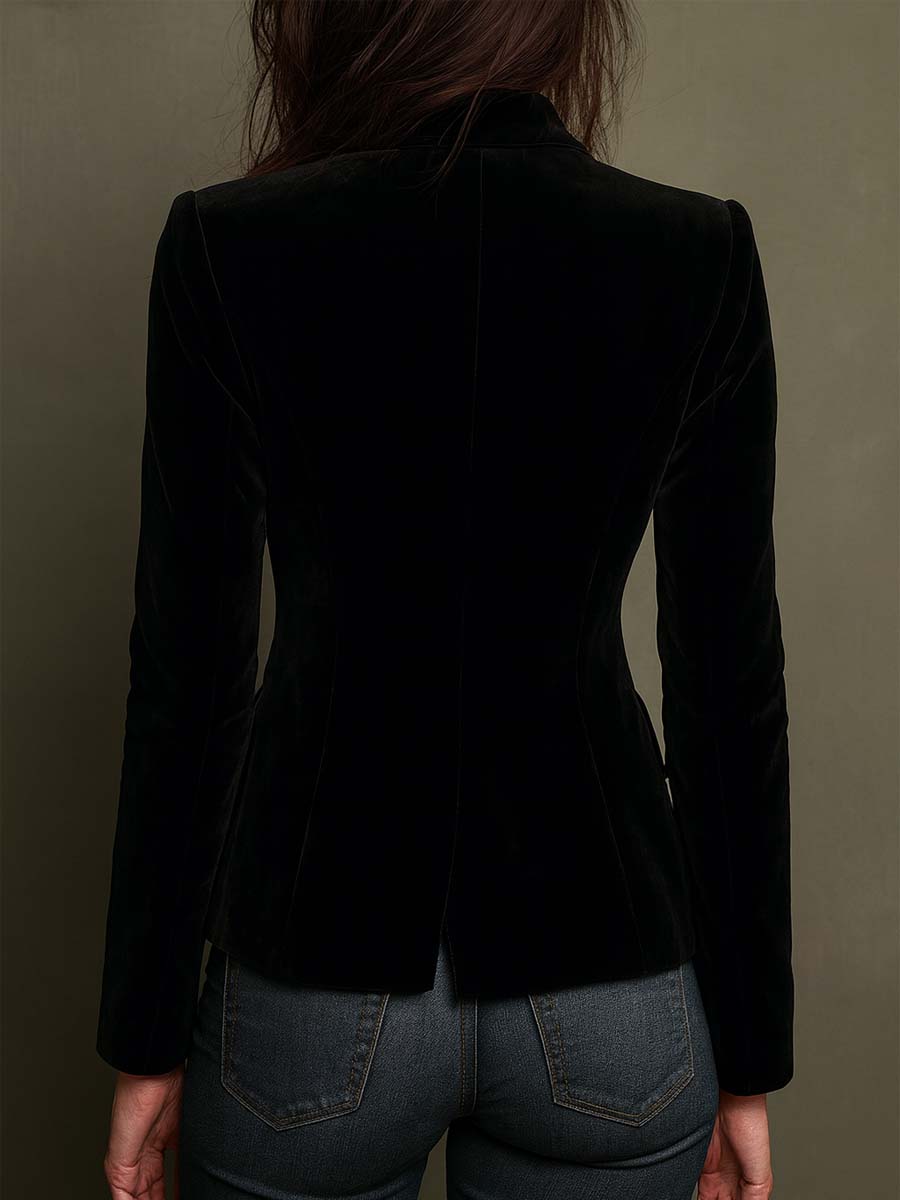 Catalina™ | Colorful Floral Embroidered Velvet Blazer