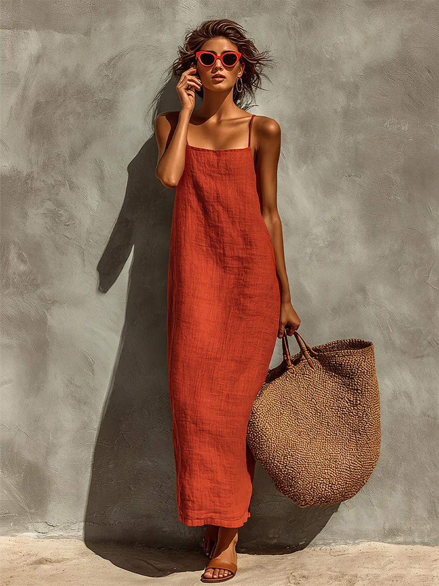 Delaney | Minimalist Cotton Summer Maxi Dress