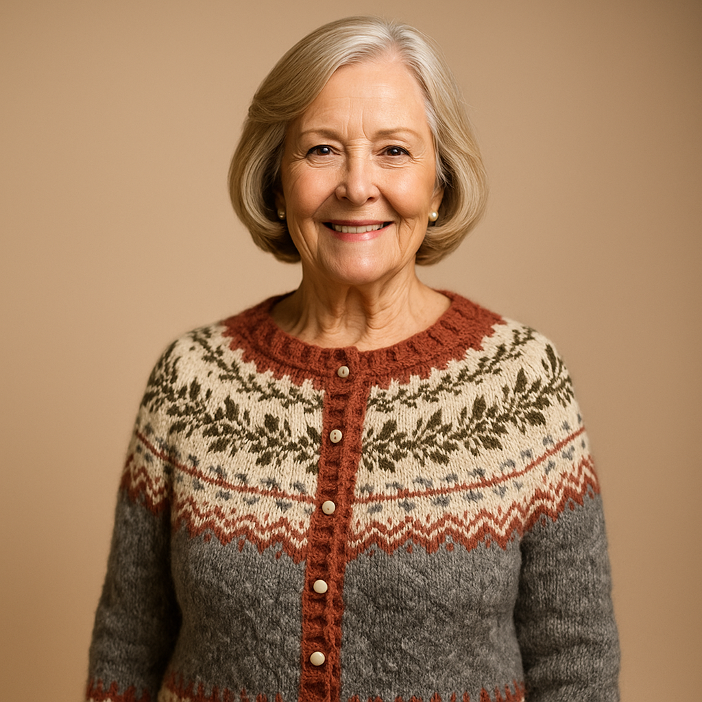 Sorrelle™ | Nordic Fair Isle Button-Front Cardigan