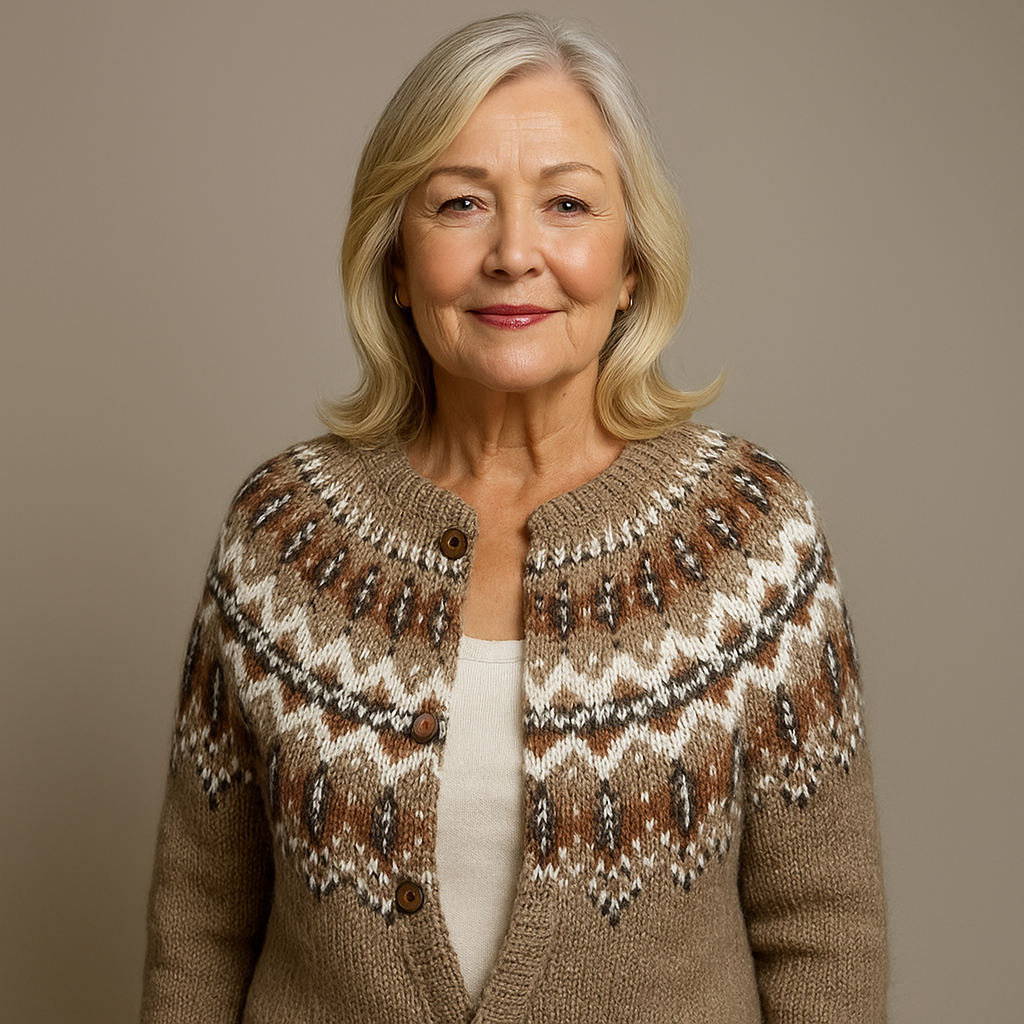 Harlow™ | Nordic Fair Isle Button-Front Cardigan