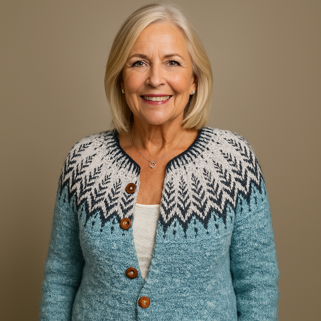 Freya™ | Nordic Fair Isle Button-Front Cardigan
