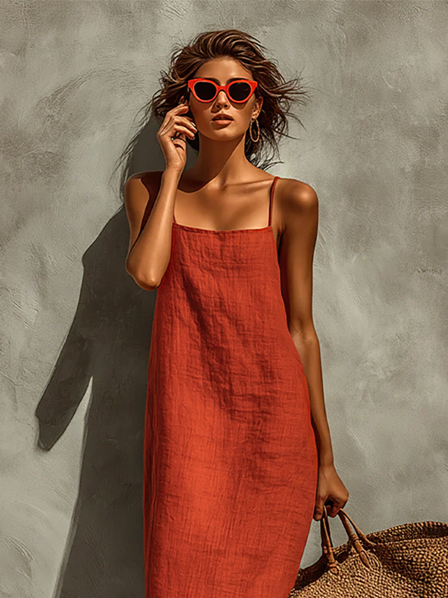Delaney | Minimalist Cotton Summer Maxi Dress