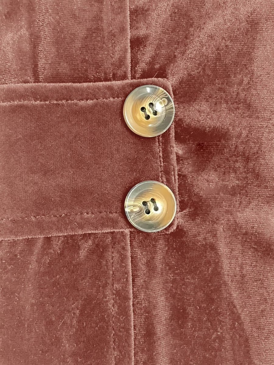 Sienna™ | Velvet Button-Tab Longline Cardigan