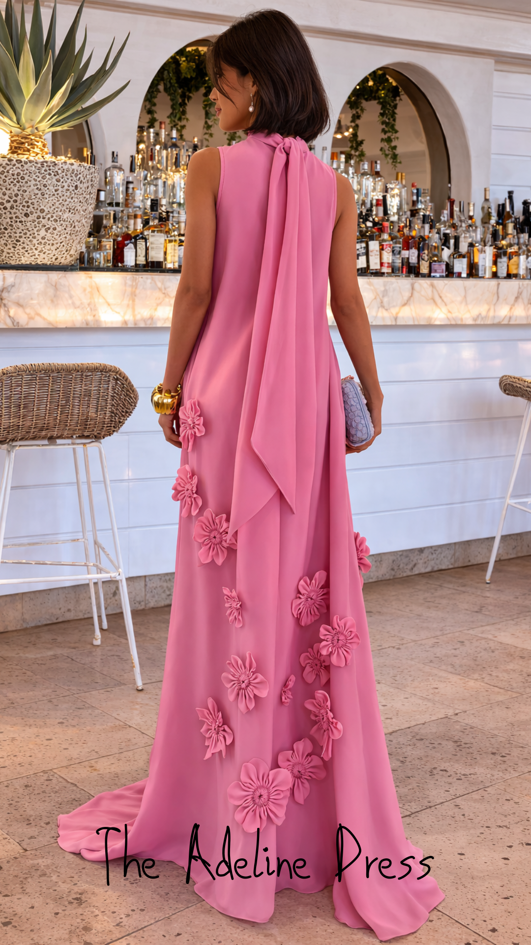 Rosalie™ | Floral Appliqué Elegance Maxi Dress