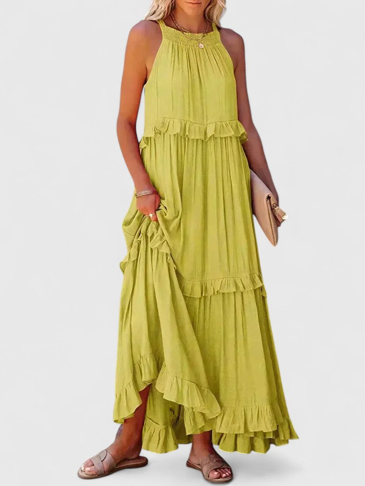 Genevieve™ | Flowing Ruffle Maxi Dress