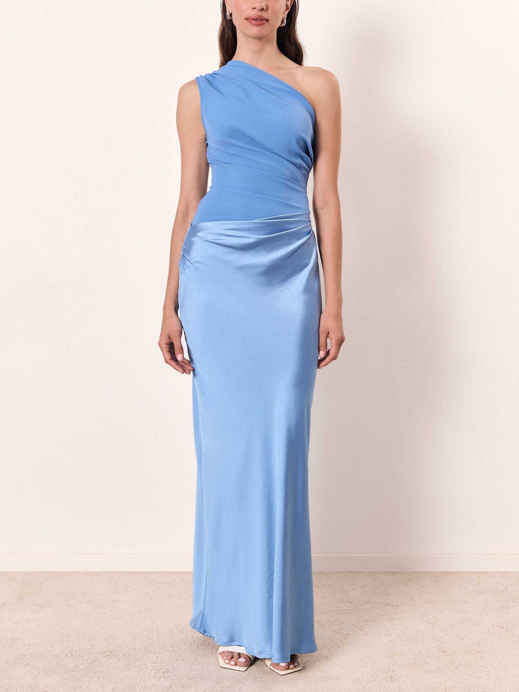 Marcela™ | Elegant Pleated Column Maxi Dress