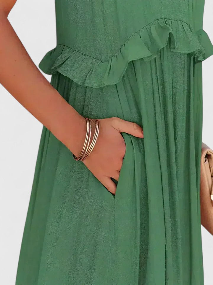Genevieve™ | Flowing Ruffle Maxi Dress