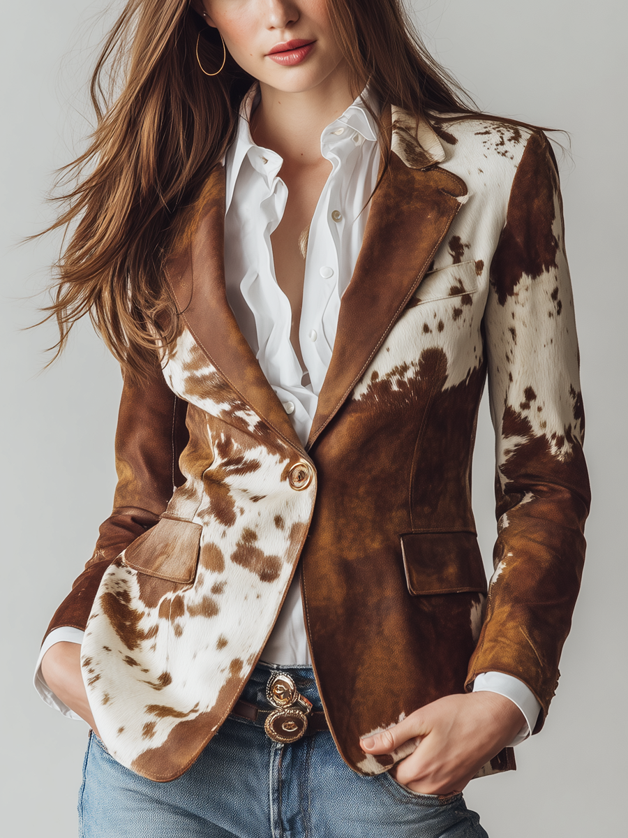 Montana™ | Rustic Cow Print Tailored Jacket