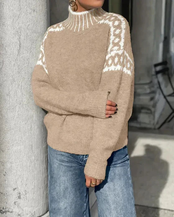 Liesel™ | Scandinavian High-Neck Wool-Blend Sweater
