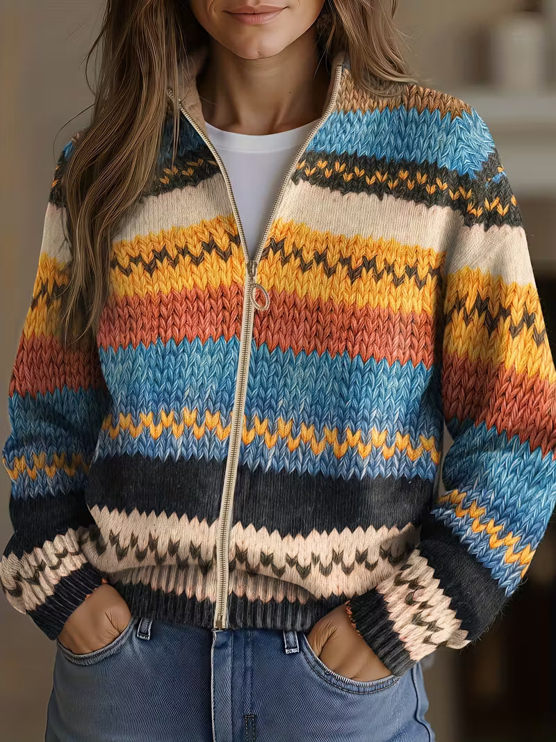 Hailey™ | Vintage Horizon Knit Cardigan