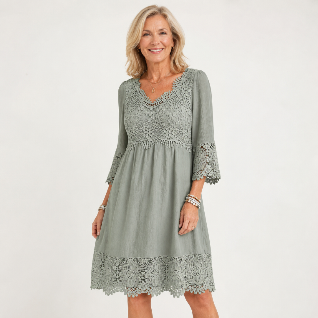 Genevieve™ | Vintage Lace Midi Dress