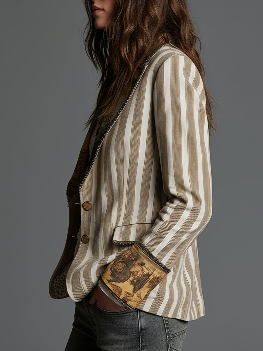 Leandra™ | Boho Heritage Printed Blazer