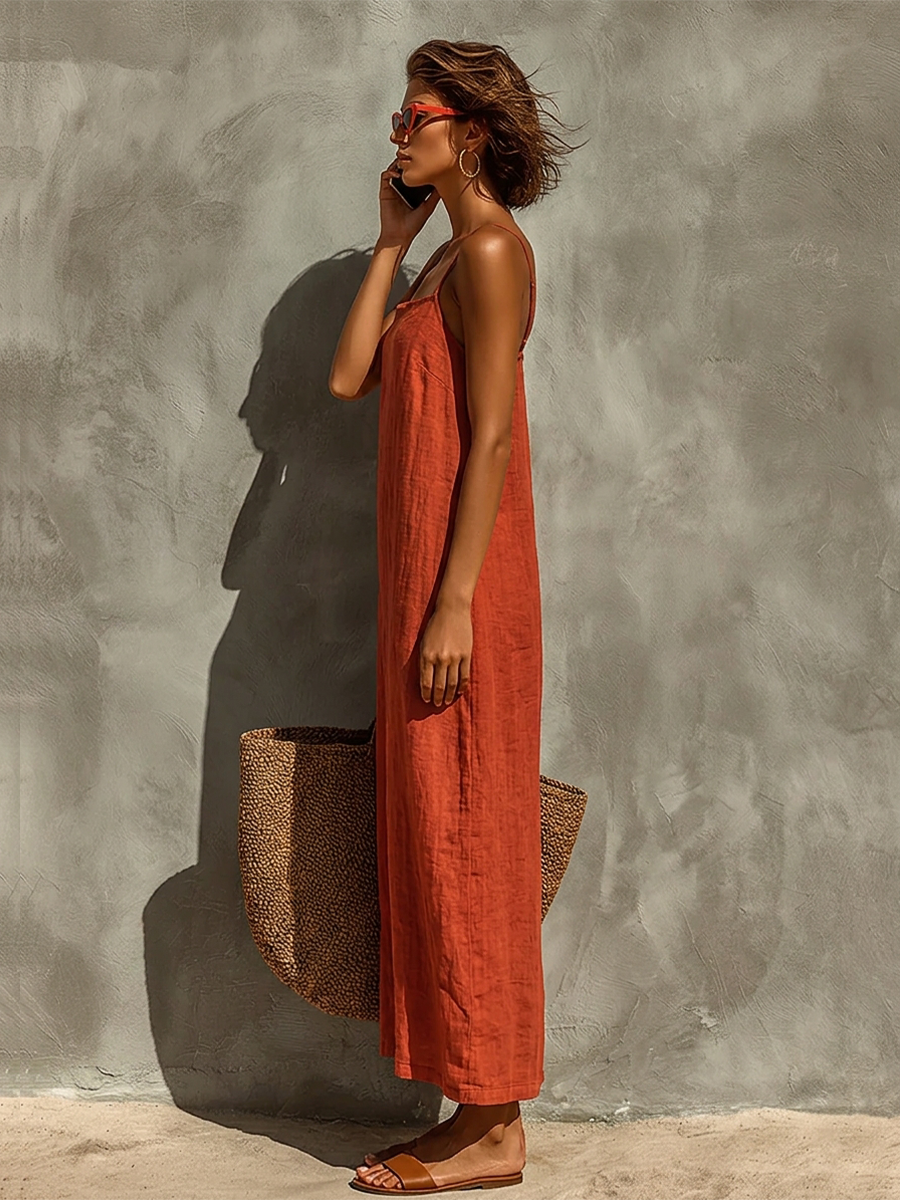 Delaney | Minimalist Cotton Summer Maxi Dress