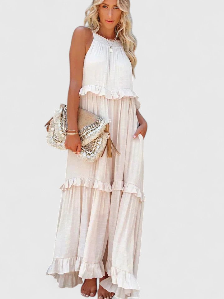 Genevieve™ | Flowing Ruffle Maxi Dress