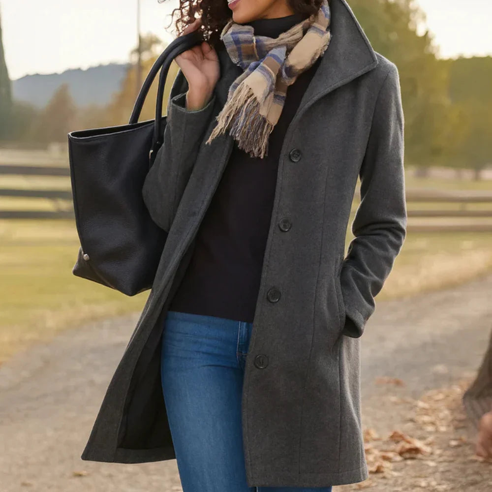 Adriana™ | Timeless Tailored Longline Autumn Coat