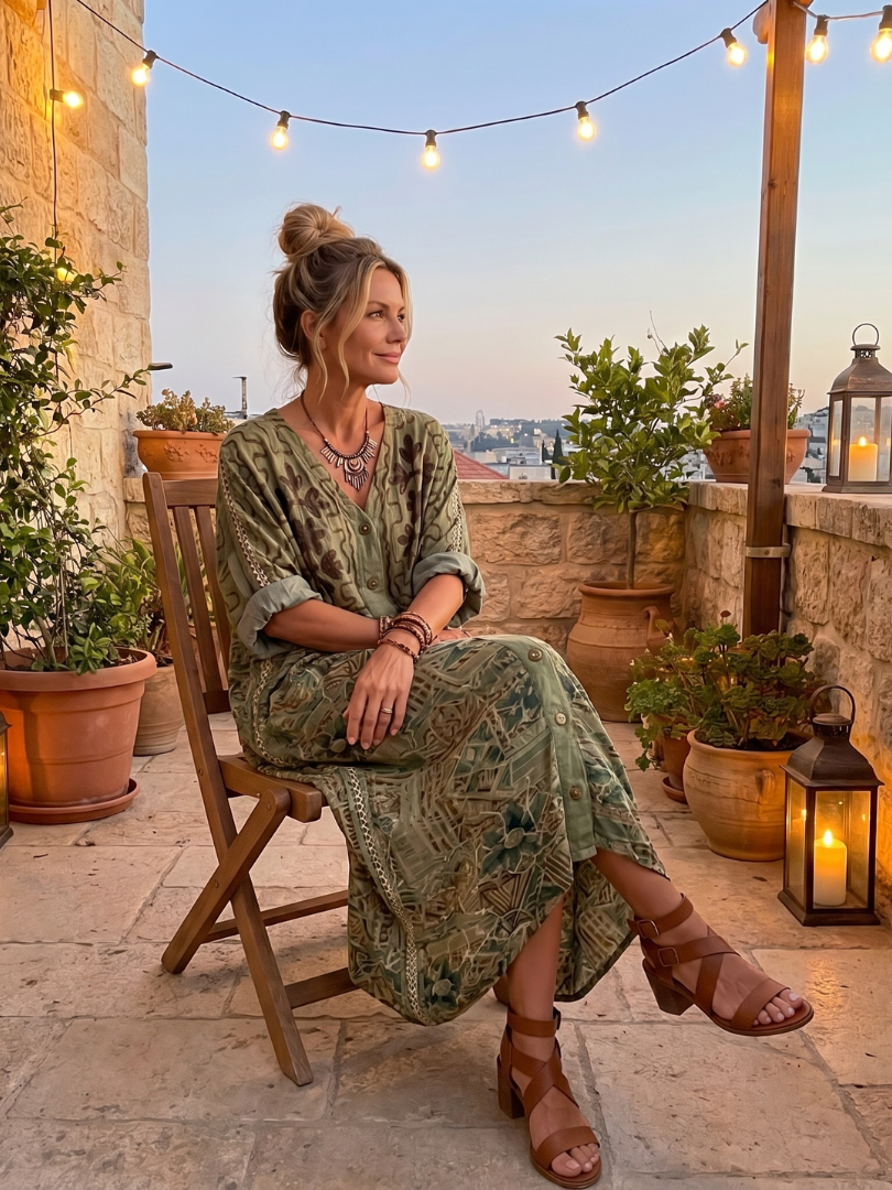 Willow™ | Bohemian Button-Front Pocket Maxi Dress