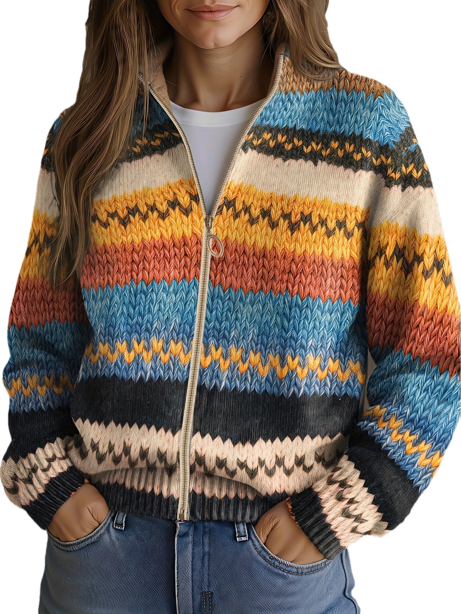 Hailey™ | Vintage Horizon Knit Cardigan