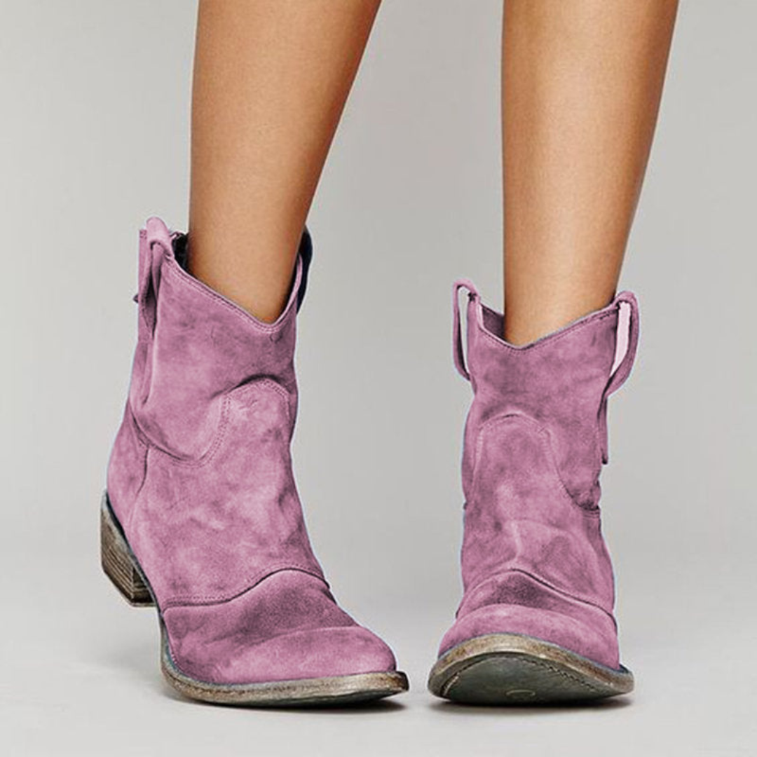 Dahlia™ | Wide-Heel Western Ankle Boots