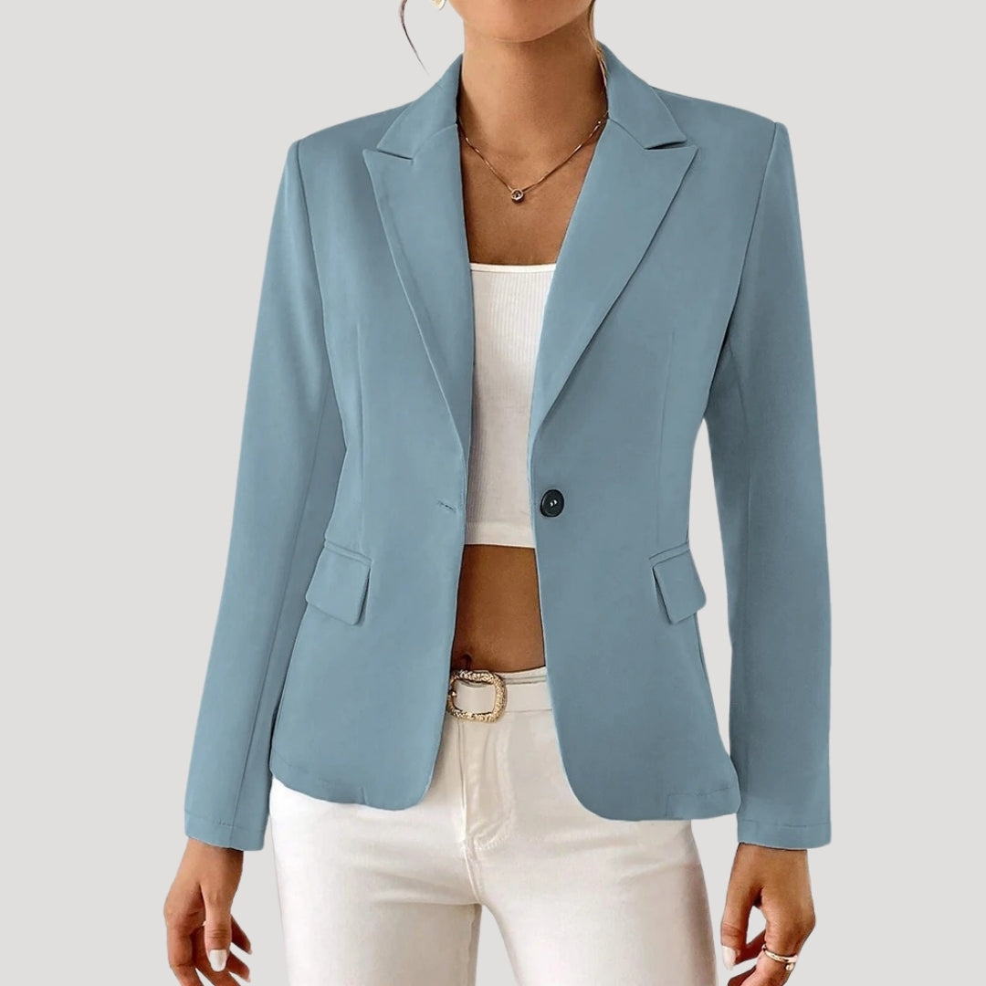 Mila™ | Classic One-Button Tailored Blazer