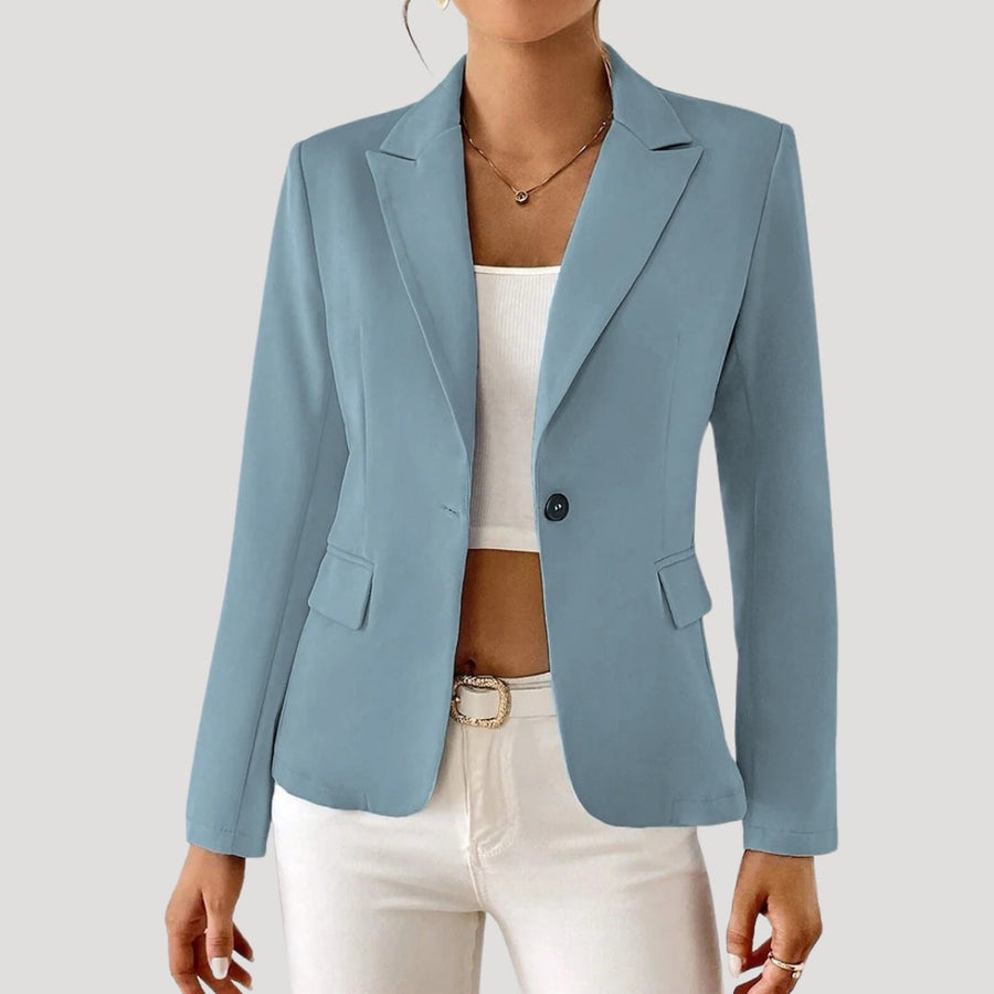 Mila™ | Classic One-Button Tailored Blazer