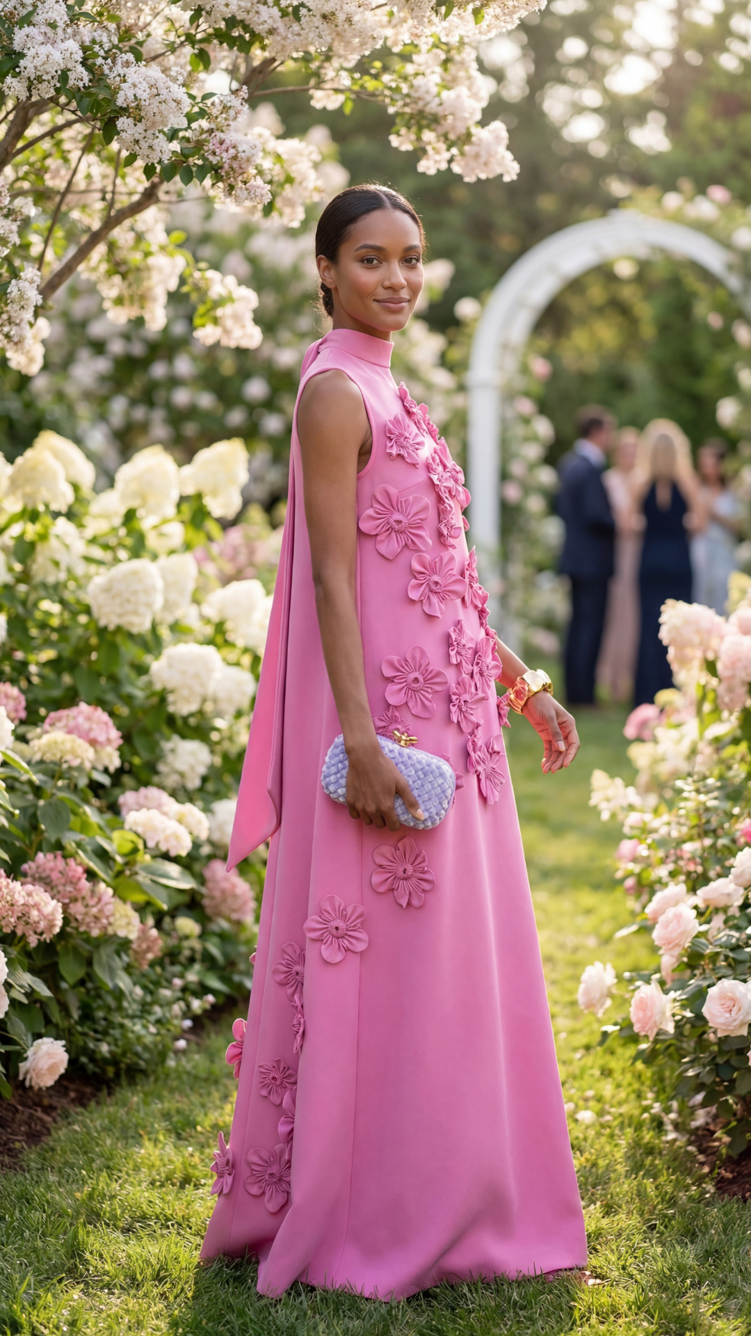 Rosalie™ | Floral Appliqué Elegance Maxi Dress
