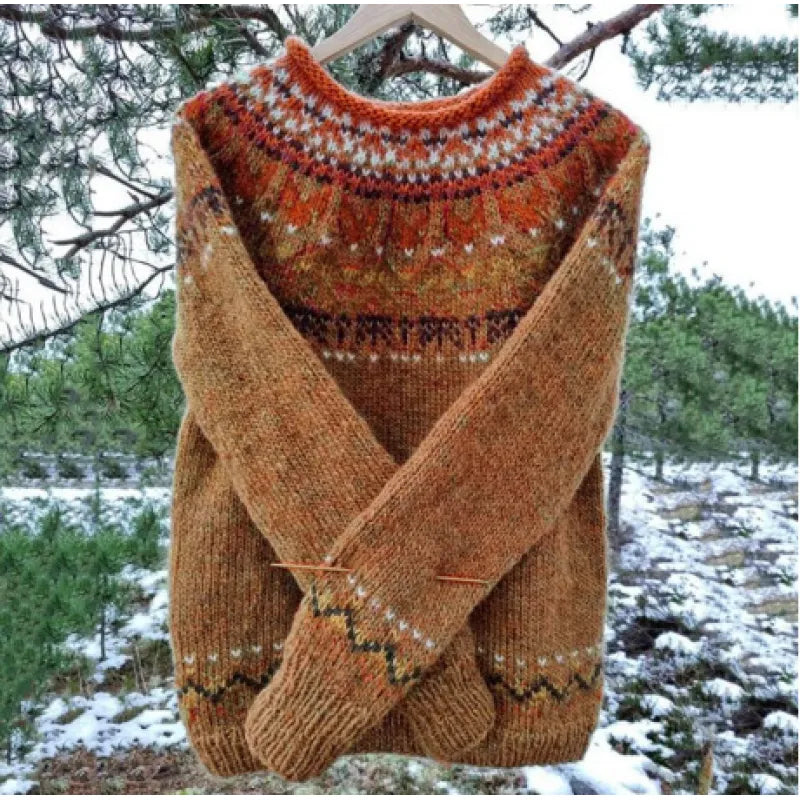 Noralie™ | Rustic Fair Isle Wool-Blend Sweater