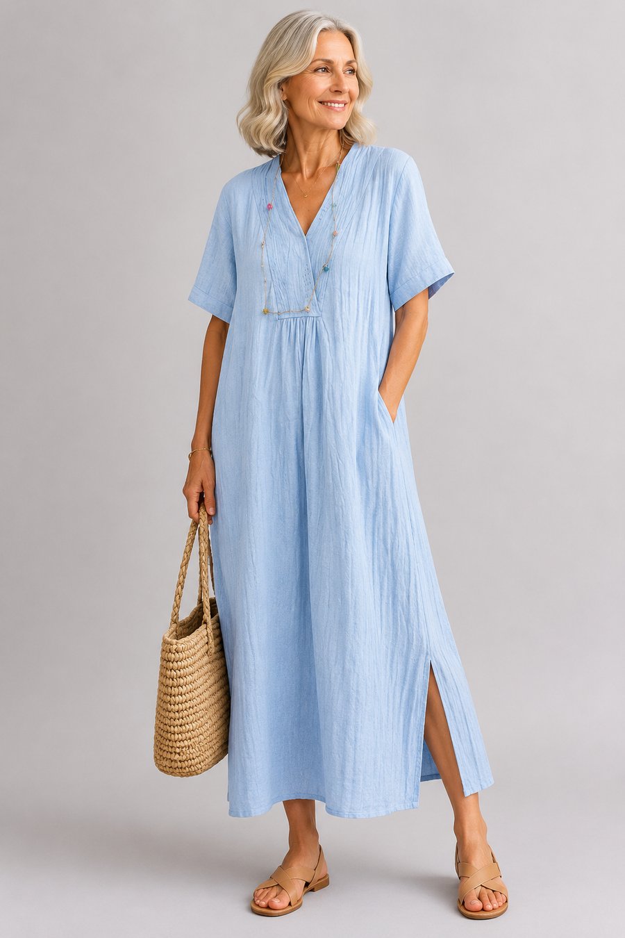 Vaelora™ | Driftline Maxi Dress