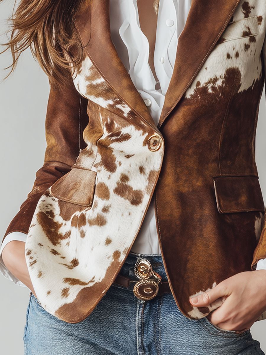 Montana™ | Rustic Cow Print Tailored Jacket