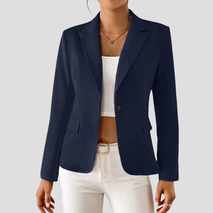 Mila™ | Classic One-Button Tailored Blazer