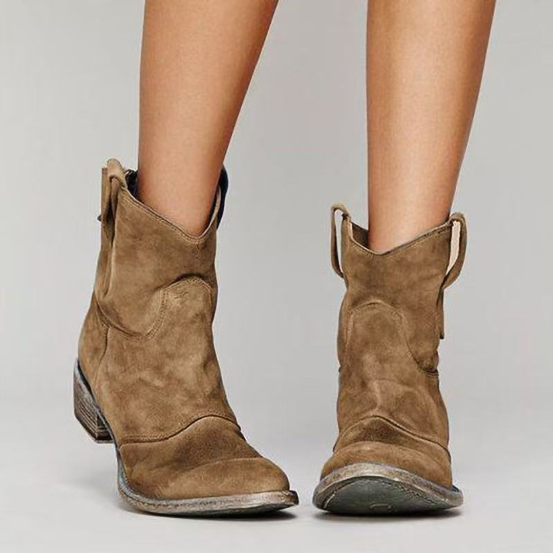 Dahlia™ | Wide-Heel Western Ankle Boots