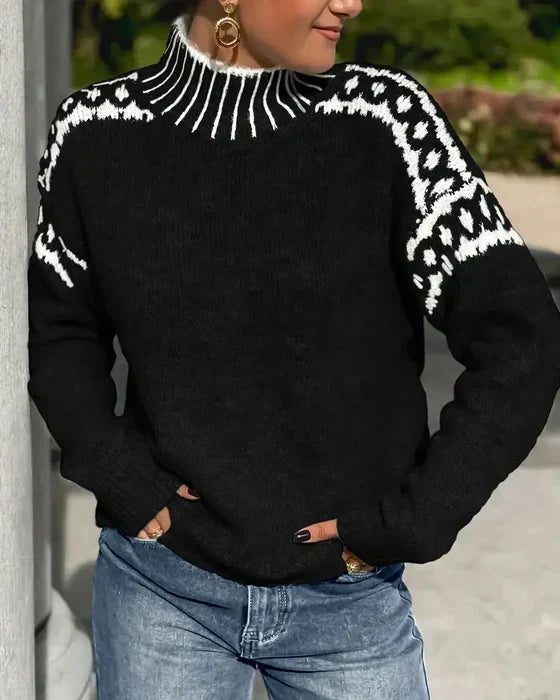 Liesel™ | Scandinavian High-Neck Wool-Blend Sweater