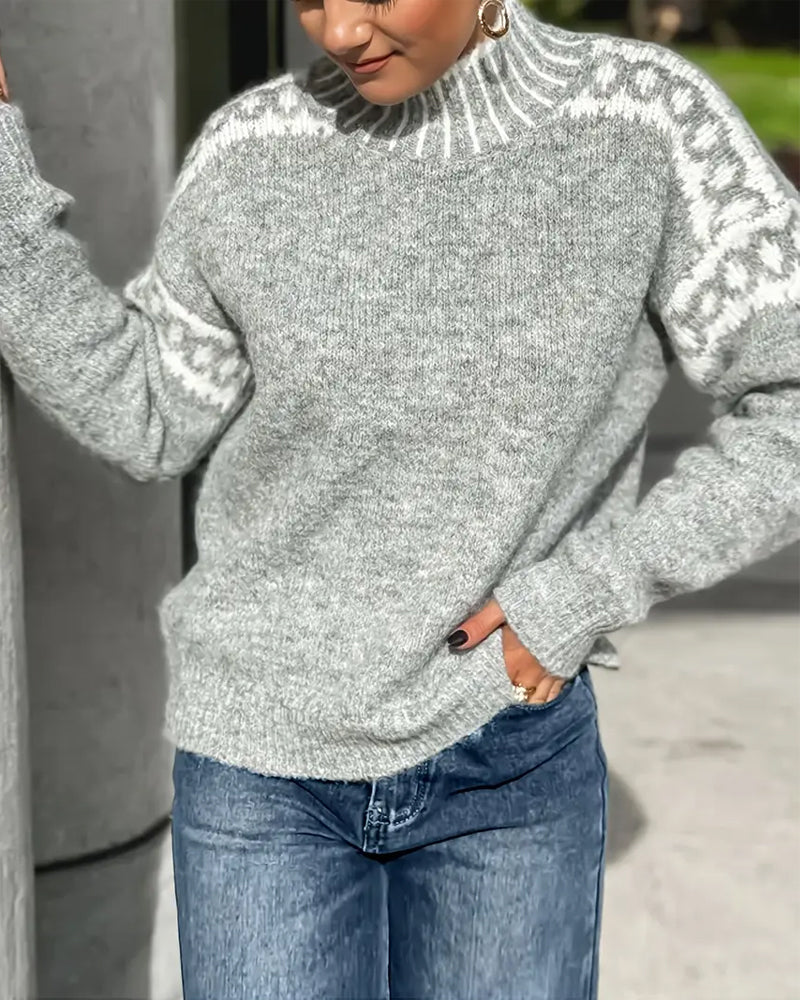 Liesel™ | Scandinavian High-Neck Wool-Blend Sweater