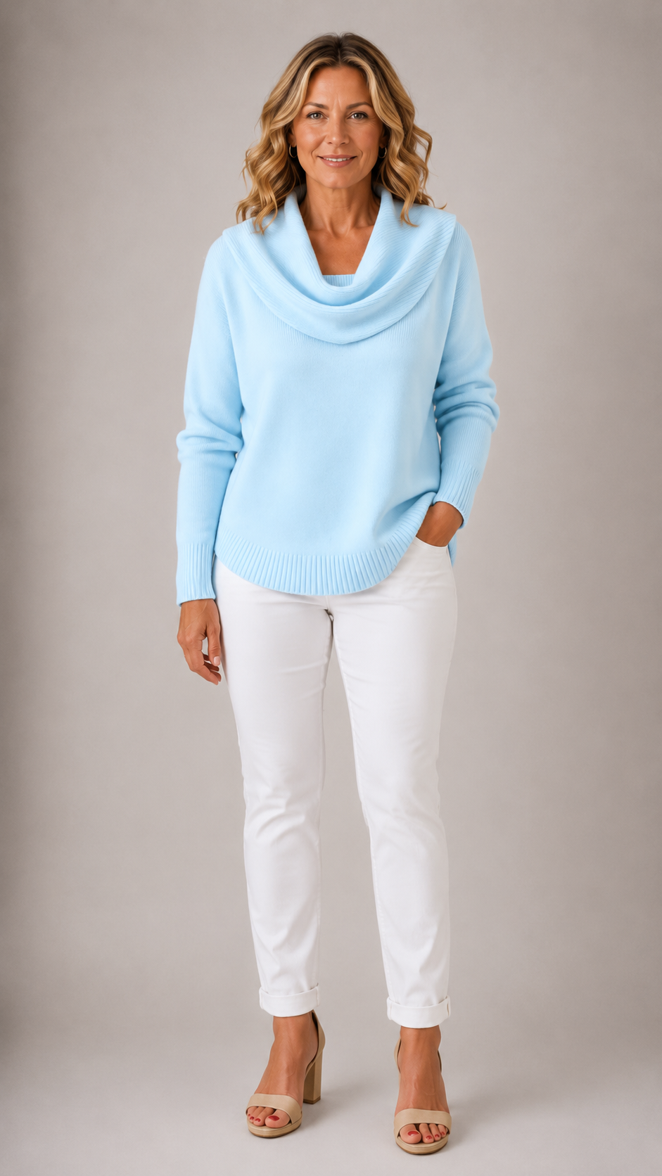 Marie™ | Women's Cowl Neck Knit Sweater