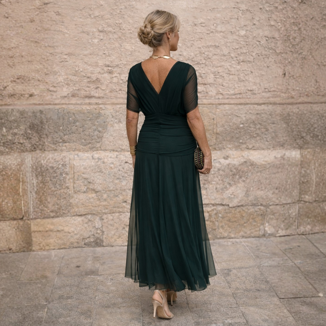 Victoria™ | Classic Wrap-Style Midi Dress