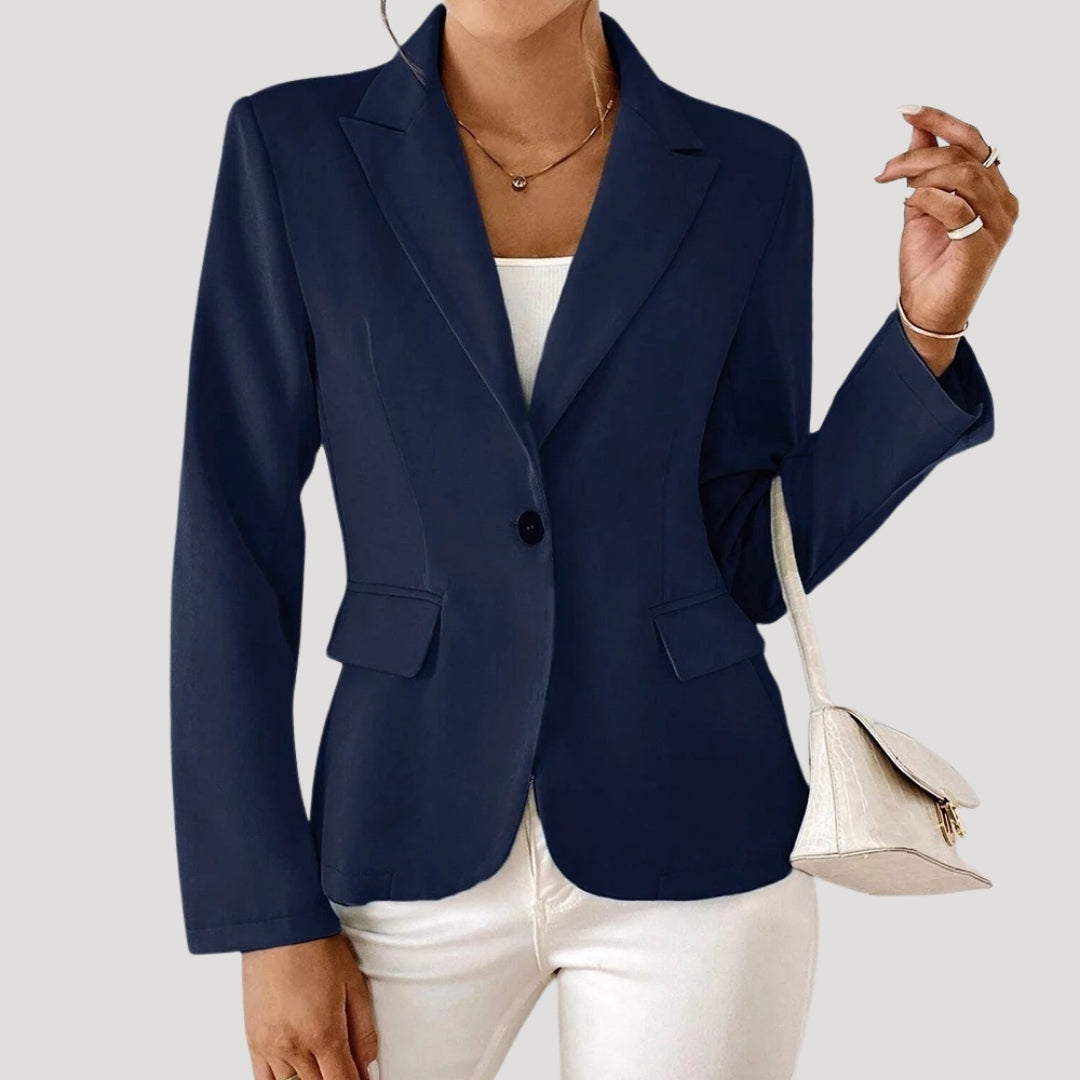 Mila™ | Classic One-Button Tailored Blazer