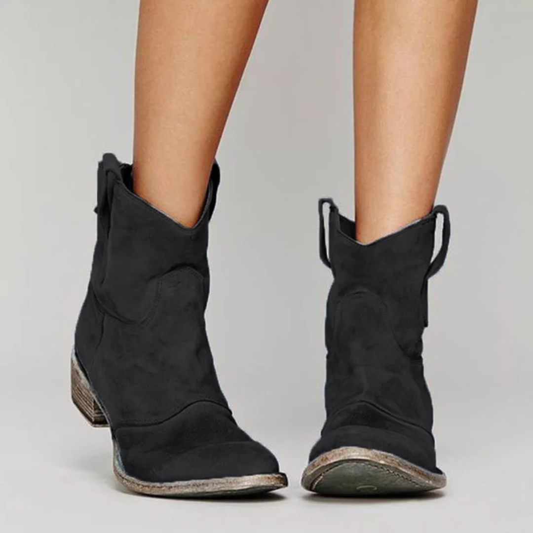 Dahlia™ | Wide-Heel Western Ankle Boots