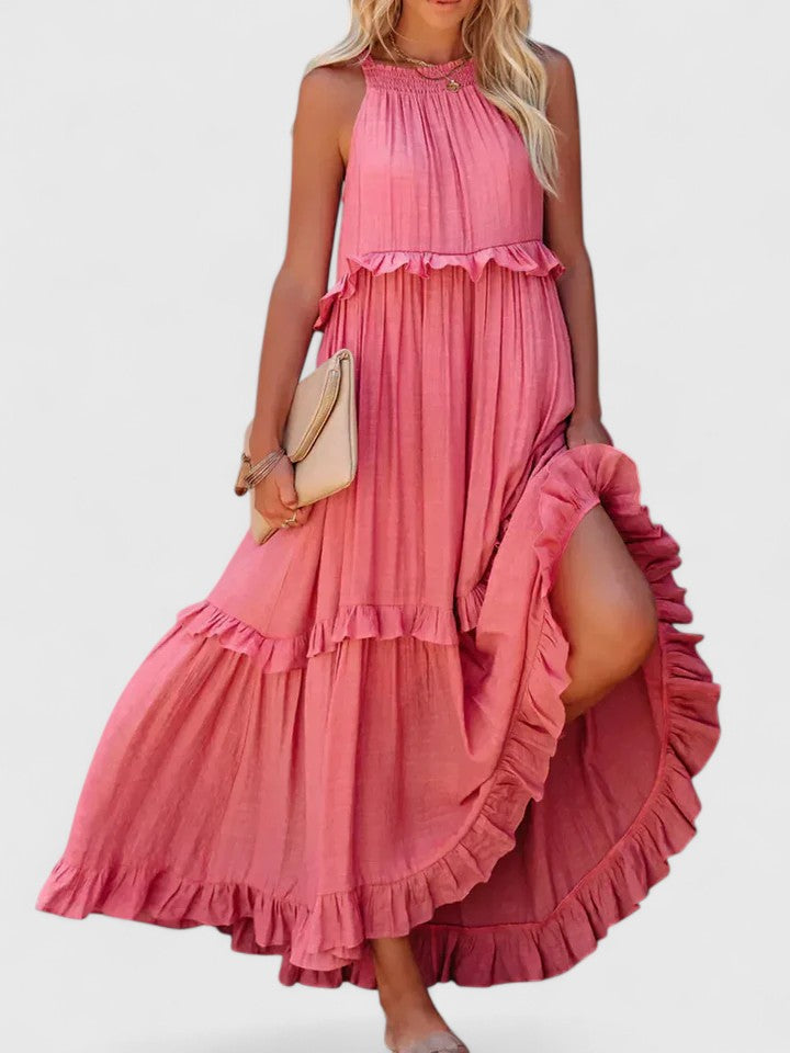 Genevieve™ | Flowing Ruffle Maxi Dress