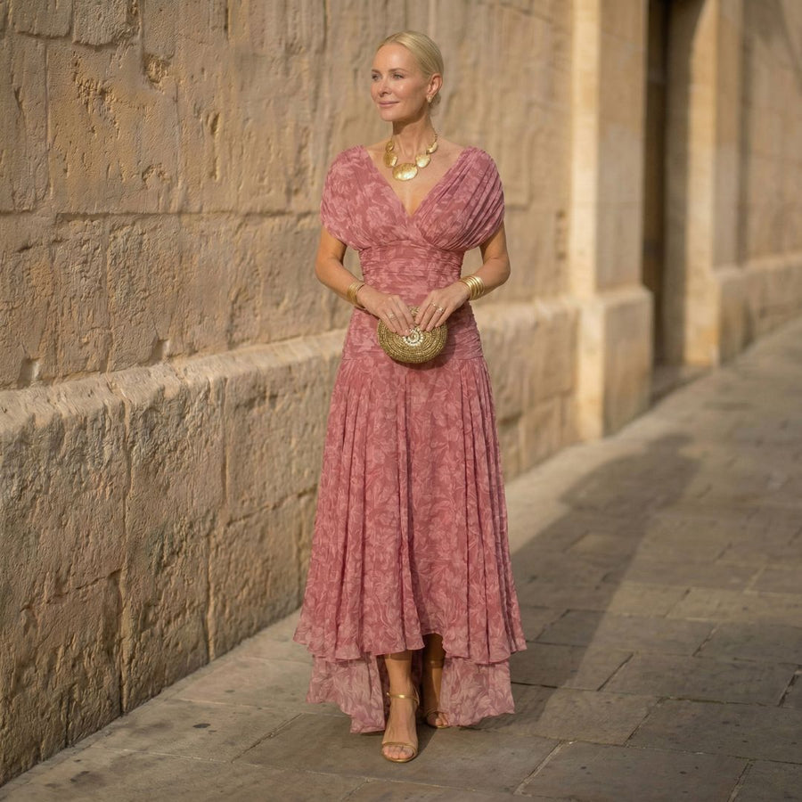 Anastasia™ | Romantic Floral Wrap Maxi Dress