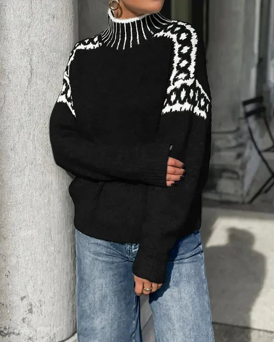 Liesel™ | Scandinavian High-Neck Wool-Blend Sweater